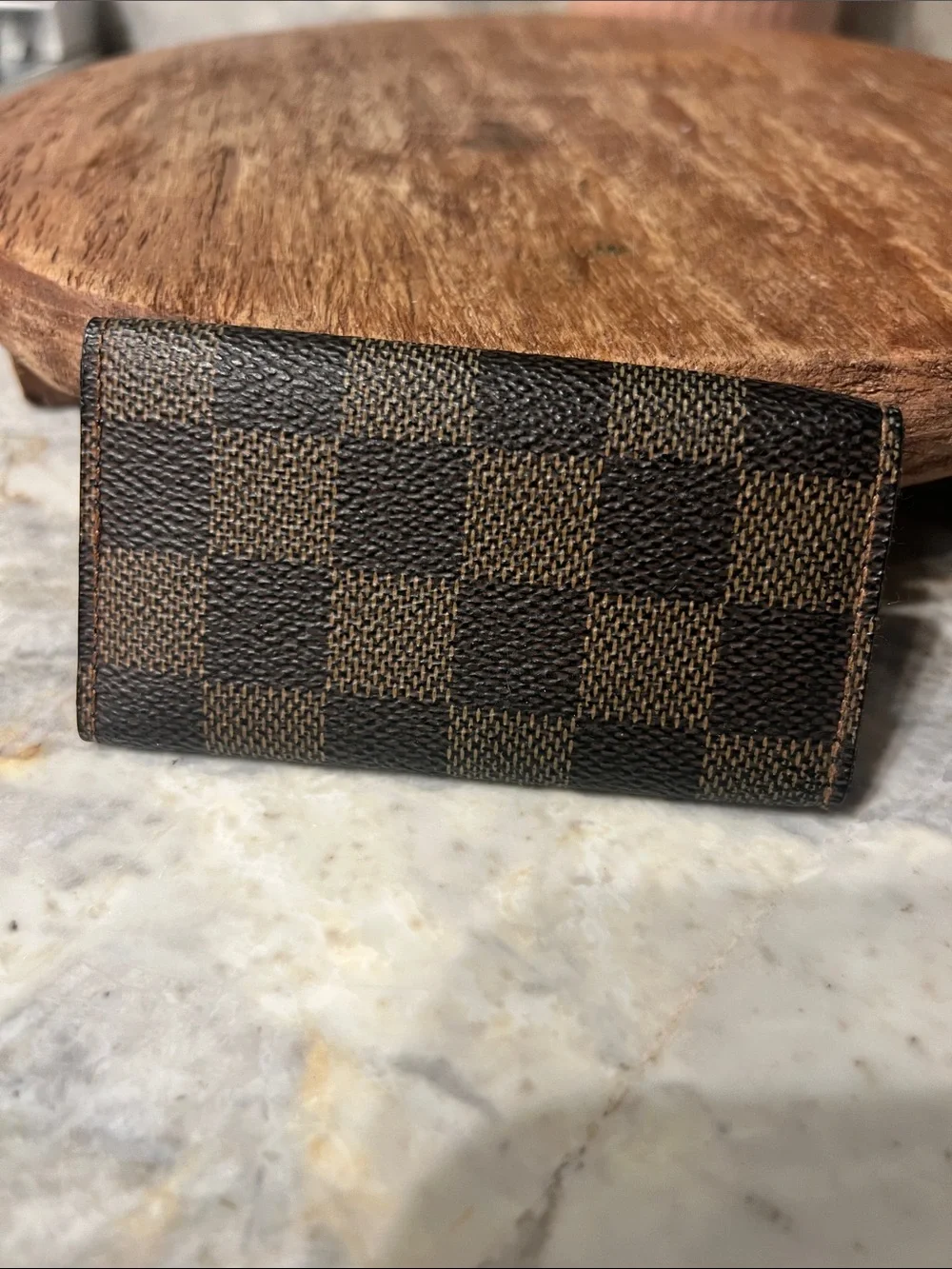 Louis Vuitton Damier Ebene 4-Key Holder in Brown